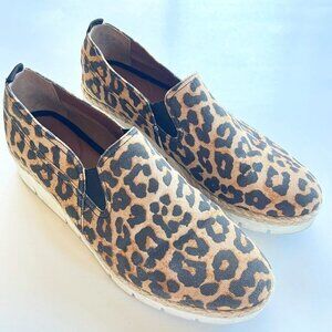 Franco Sarto Serla Leopard Print w/Corded White Bottom Slip-On Sneakers Size 12M